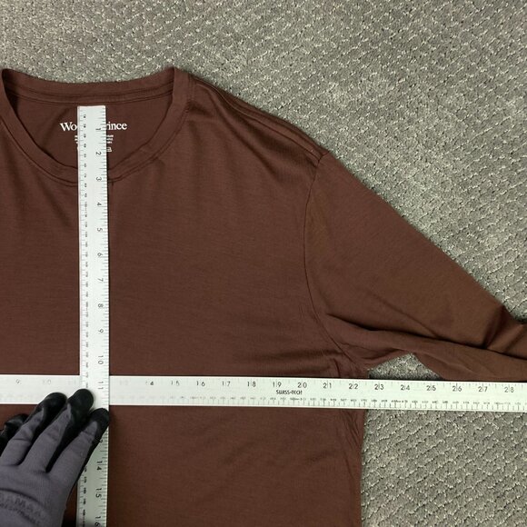 NWOT Wool & Prince Henley Shirt Men's Large Brown Merino Wool Blend - Picture 5 of 7